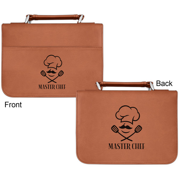 Master Chef Cognac Leatherette Bible Covers - Small Double Sided Apvl