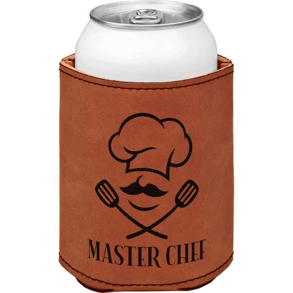 Custom Master Chef Leatherette Can Sleeve - Single Sided (Personalized)