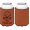 Master Chef Cognac Leatherette Can Sleeve - Single Sided Front and Back