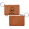 Master Chef Cognac Leatherette Keychain ID Holders - Front Apvl