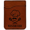 Master Chef Cognac Leatherette Phone Wallet close up