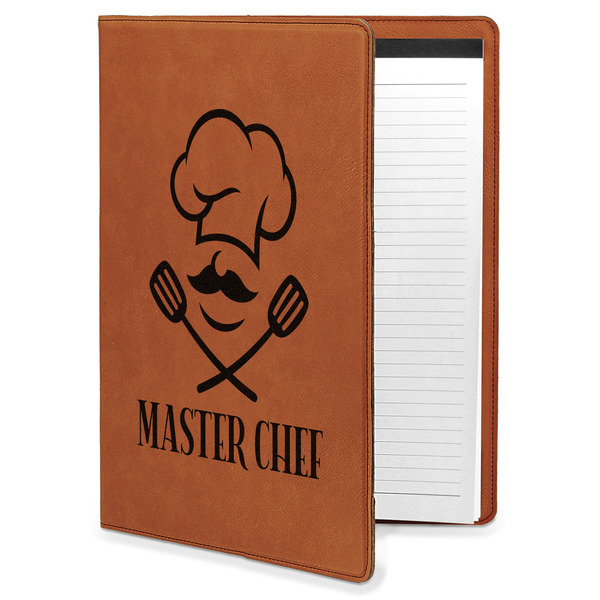 Custom Master Chef Leatherette Portfolio with Notepad - Large - Single Sided (Personalized)