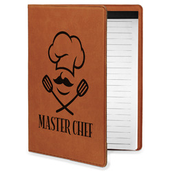 Master Chef Leatherette Portfolio with Notepad - Small - Double Sided (Personalized)
