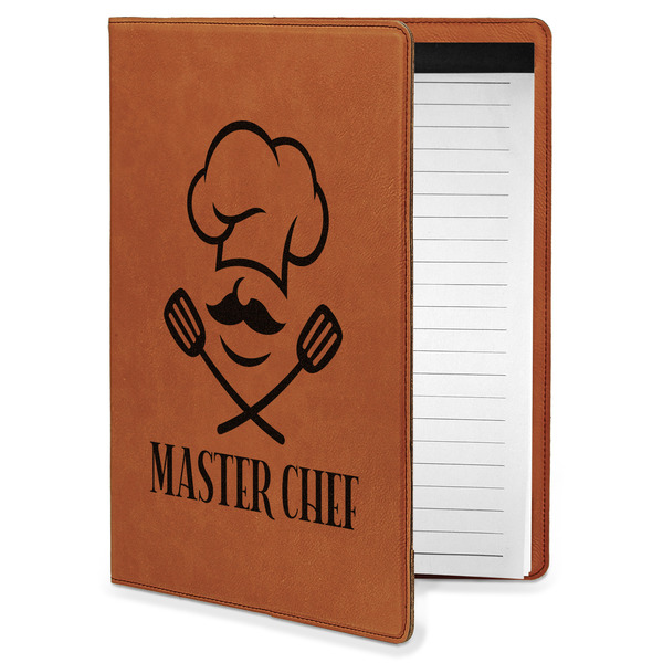 Custom Master Chef Leatherette Portfolio with Notepad - Small - Single Sided (Personalized)