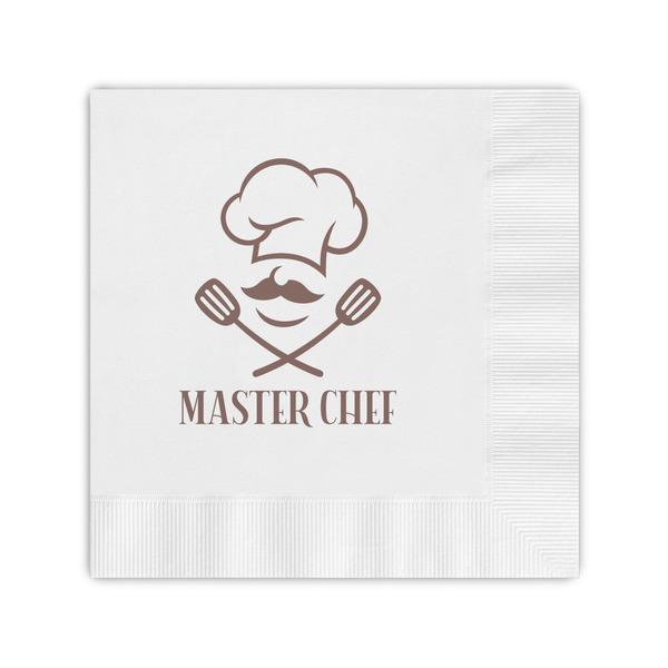 Custom Master Chef Coined Cocktail Napkins (Personalized)