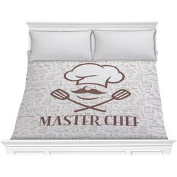 Master Chef Comforter - King w/ Name or Text