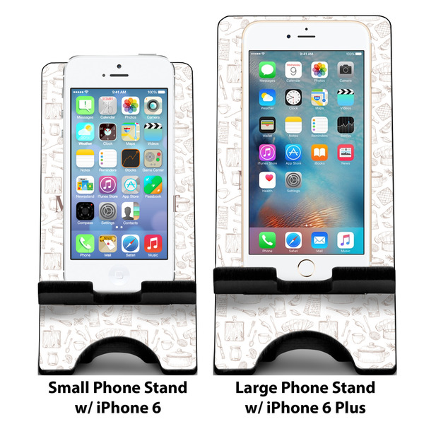 Master Chef Compare Phone Stand Sizes - with iPhones