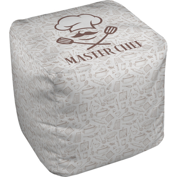 Custom Master Chef Cube Pouf Ottoman - 13" w/ Name or Text
