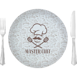 Master Chef Glass Lunch / Dinner Plate 10" (Personalized)