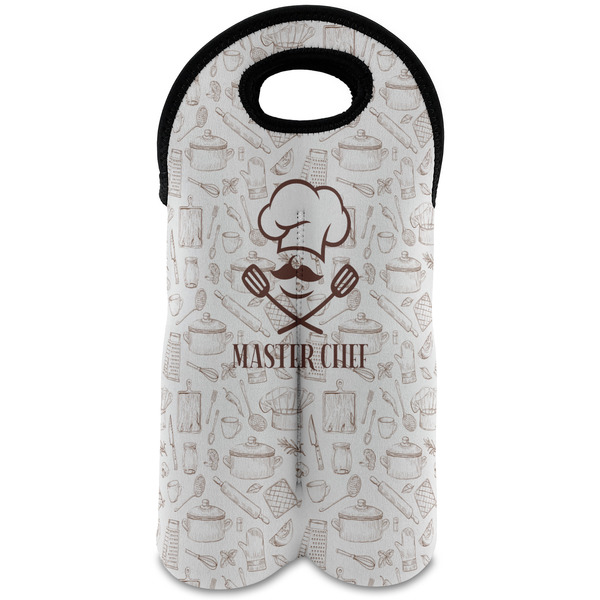 Custom Master Chef Wine Tote Bag (2 Bottles) w/ Name or Text