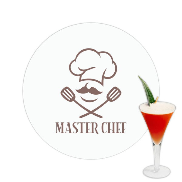Custom Master Chef Printed Drink Topper -  2.5" (Personalized)