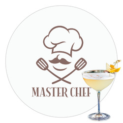 Master Chef Printed Drink Topper - 3.5" (Personalized)