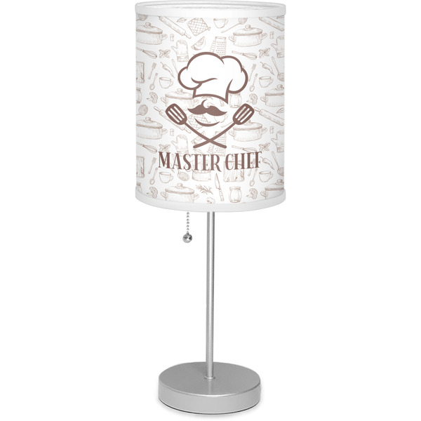 Custom Master Chef 7" Drum Lamp with Shade Linen (Personalized)