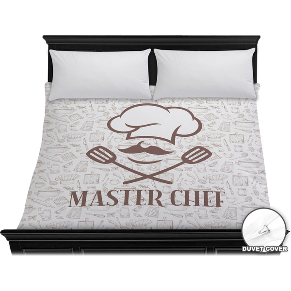 Custom Master Chef Duvet Cover - King w/ Name or Text