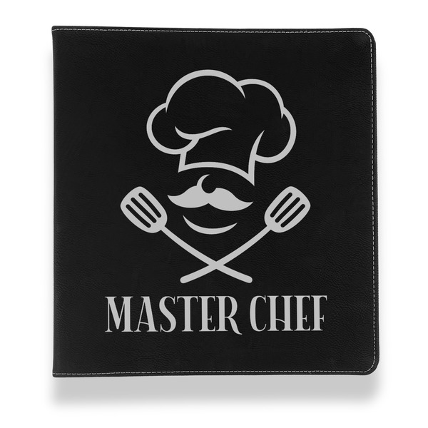 Master Chef Leather Binder - 1" - Black - Front View