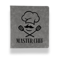 Master Chef Leather Binder - 1" - Grey (Personalized)