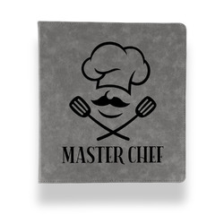 Master Chef Leather Binder - 1" - Grey (Personalized)