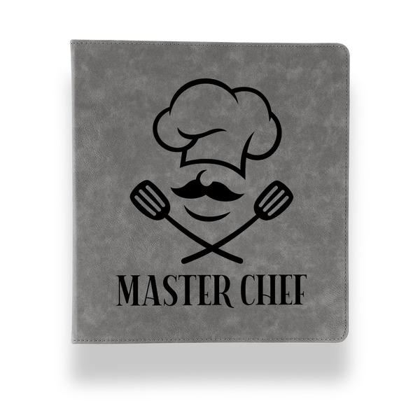 Master Chef Leather Binder - 1" - Grey - Front View