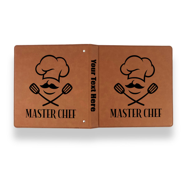 Master Chef Leather Binder - 1" - Rawhide - Back Spine Front View