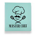 Master Chef Leather Binder - 1" - Teal (Personalized)