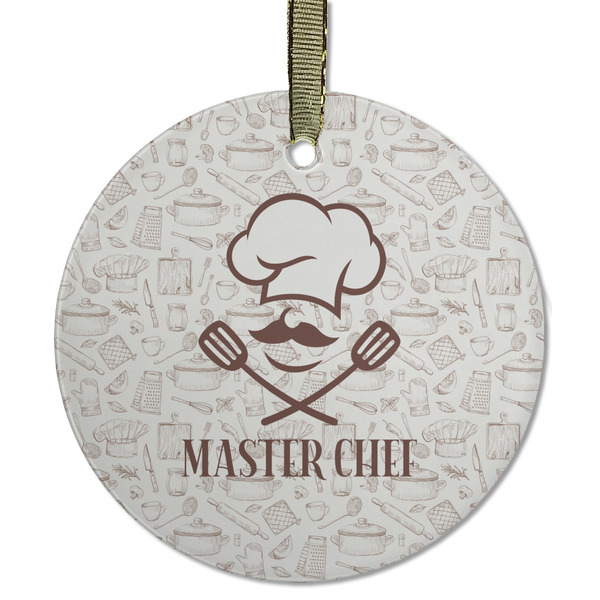 Master Chef Frosted Glass Ornament - Round