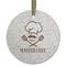 Master Chef Flat Glass Ornament - Round w/ Name or Text