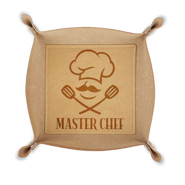 Custom Master Chef Genuine Leather Valet Tray (Personalized)