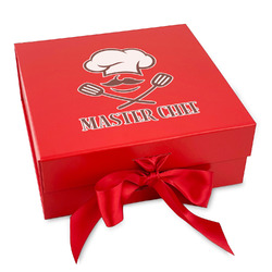 Master Chef Gift Box with Magnetic Lid - Red (Personalized)