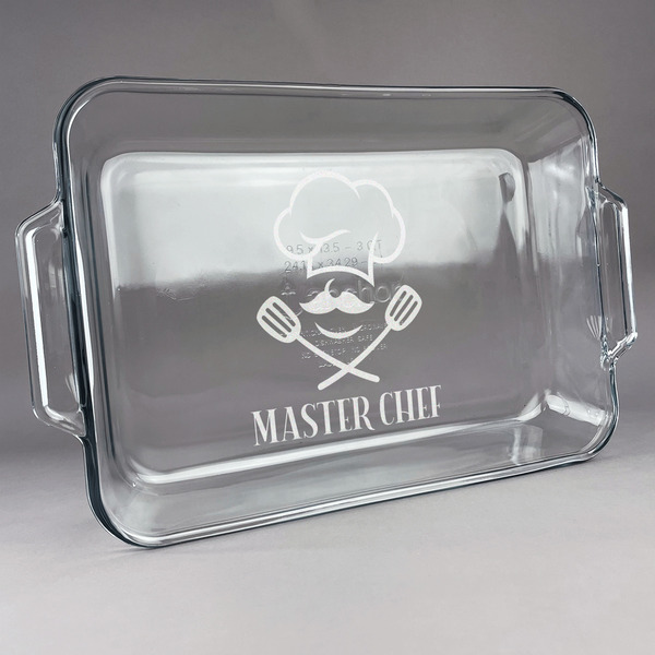 Custom Master Chef Glass Baking and Cake Dish (Personalized)