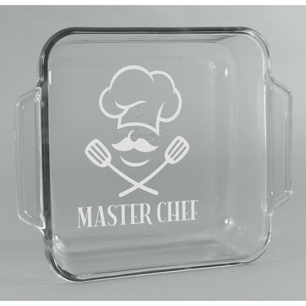 Custom Master Chef Glass Cake Dish - 8in x 8in