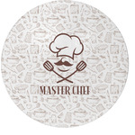 Master Chef Round Glass Cutting Board (Personalized)