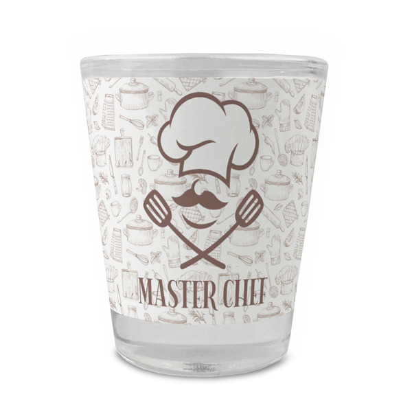 Custom Master Chef Glass Shot Glass - 1.5 oz - Set of 4 (Personalized)