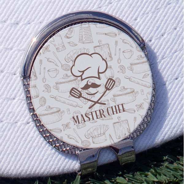 Custom Master Chef Golf Ball Marker - Hat Clip