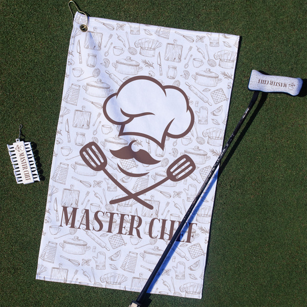 Custom Master Chef Golf Towel Gift Set w/ Name or Text
