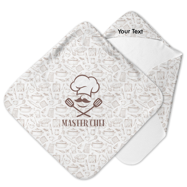 Custom Master Chef Hooded Baby Towel w/ Name or Text