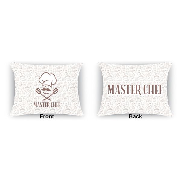 Master Chef Indoor Rectangular Burlap Pillow (Front and Back)