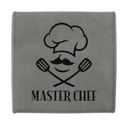 Master Chef Jewelry Gift Box - Engraved Leather Lid (Personalized)