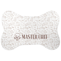 Master Chef Bone Shaped Dog Food Mat (Large) (Personalized)