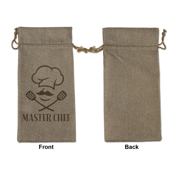 Master Chef Large Burlap Gift Bags - Front Approval