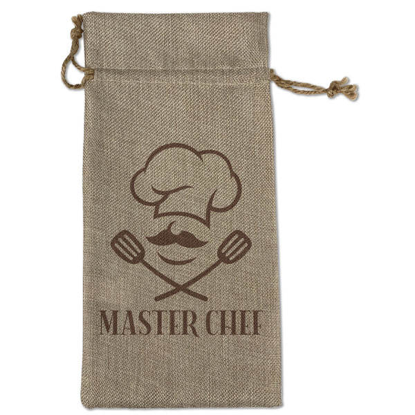 Master Chef Large Burlap Gift Bags - Front