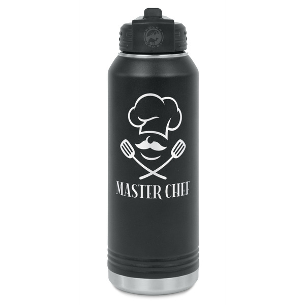 Custom Master Chef Water Bottles - Laser Engraved - Front & Back (Personalized)
