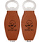 Master Chef Leather Bar Bottle Opener - Front and Back