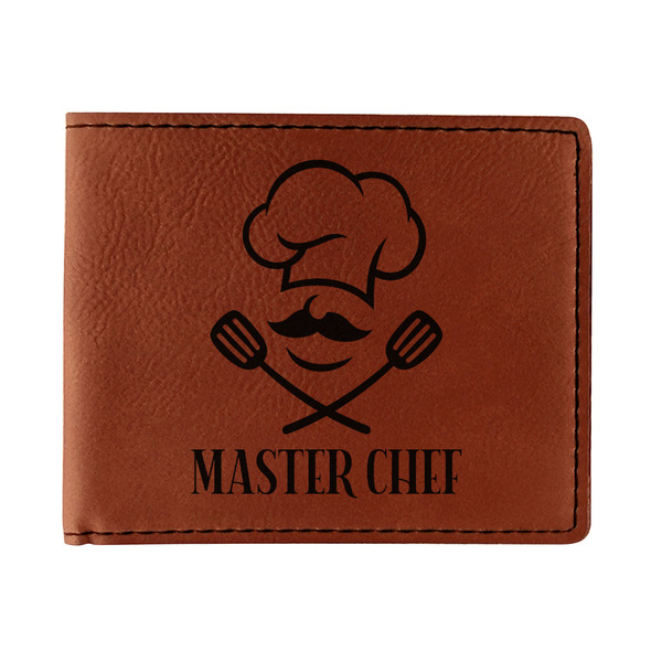 Custom Master Chef Leatherette Bifold Wallet - Double Sided (Personalized)
