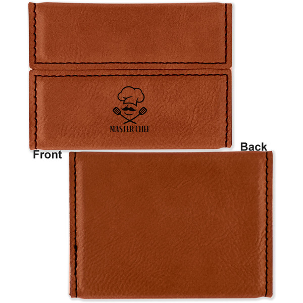 Master Chef Leather Business Card Holder Front Back Single Sided - Apvl