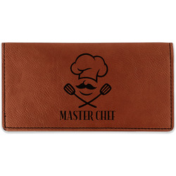 Master Chef Leatherette Checkbook Holder - Double Sided (Personalized)