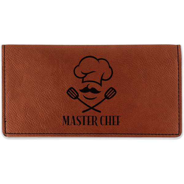 Custom Master Chef Leatherette Checkbook Holder - Single Sided (Personalized)
