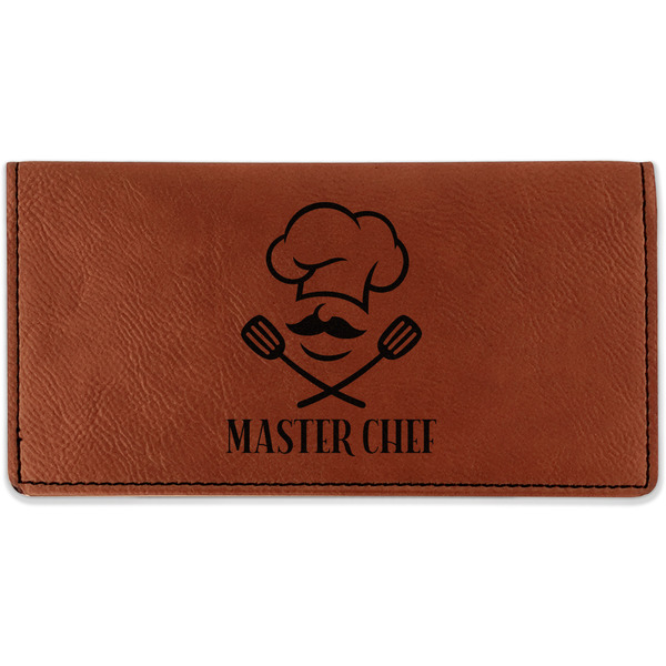 Custom Master Chef Leatherette Checkbook Holder - Single Sided (Personalized)
