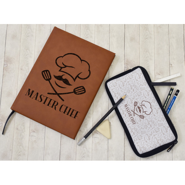 Master Chef Leather Sketchbook - Small - Single Sided - In Context
