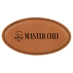 Master Chef Leatherette Oval Name Badge with Magnet (Personalized)