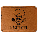 Master Chef Faux Leather Iron On Patch - Rectangle (Personalized)